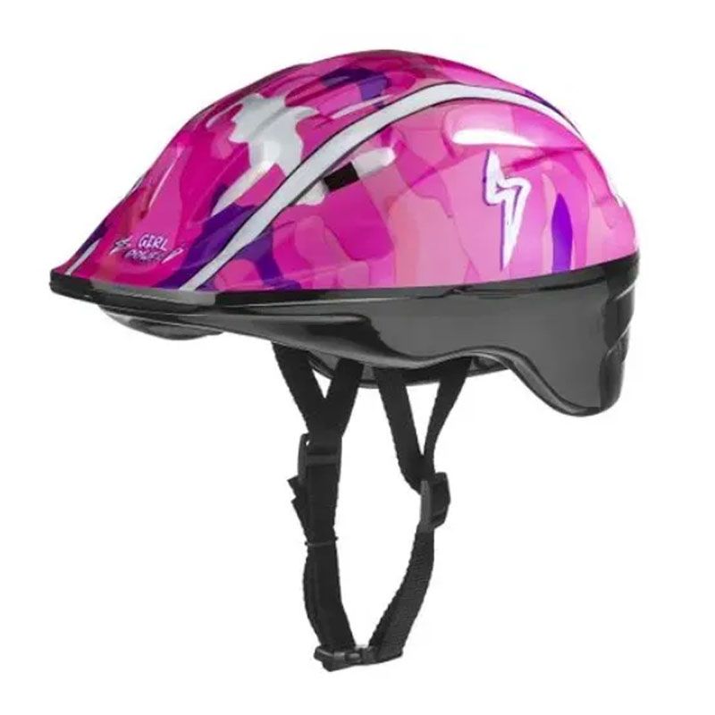 CAPACETE INFANTIL+KIT DE PROTEÇÃO GIRL POWER