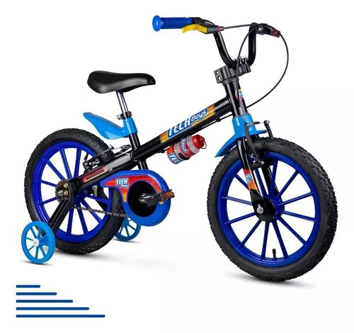 BICICLETA NATHOR ARO 16 TECH BOYS -PTO/AZ