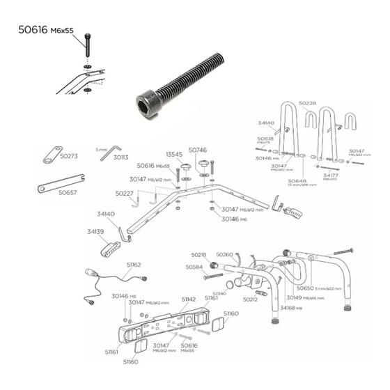 PARAFUSO DE FIXAÇÃO M6X55 do 9301 (50616)...