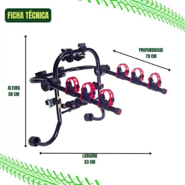 SUPORTE TRANSBIKE TRAV&EGO FAST 3 BIKES 