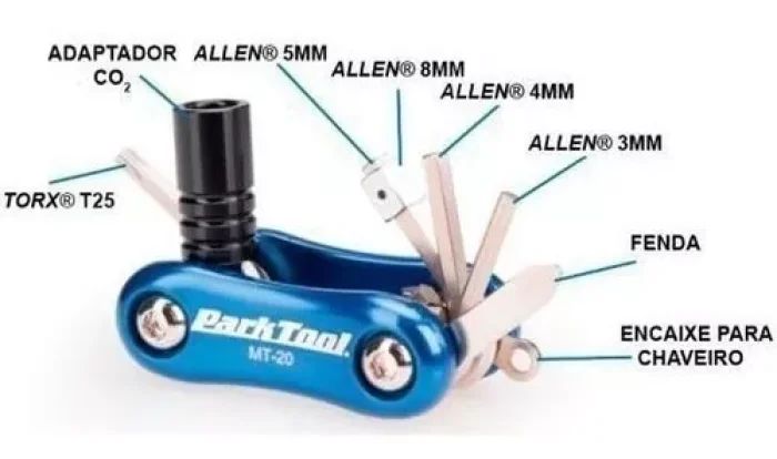 CHAVE CANIVETE PARK TOOL MT-20 9 FUNÇOES 